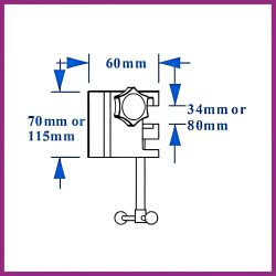 Rail Holder RC01-02 for OrgaMo Chance UV LED Lamp